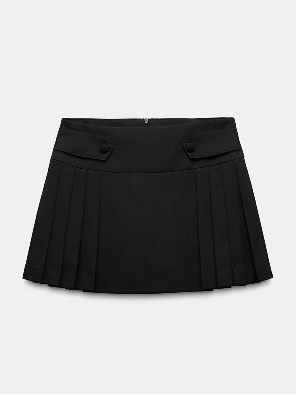NWT Zara Classic Pleated Black Mini Skort XL